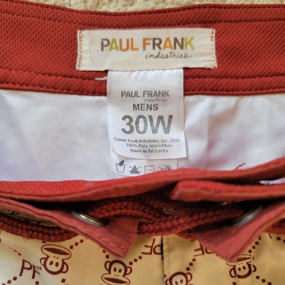 Paul Frank Brown Monkey PF Drawstring Board Shorts Made In USA Y2K - Picture 6 of 7